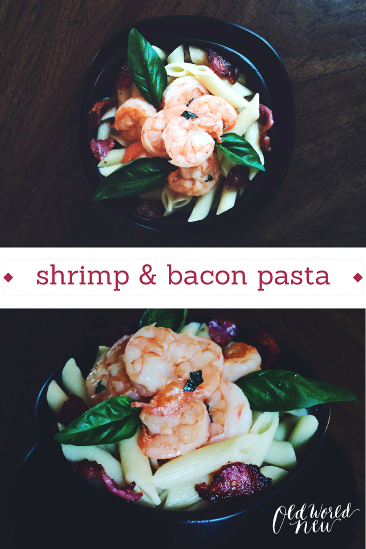 5 Step “Shrimp & Bacon Pasta” Recipe