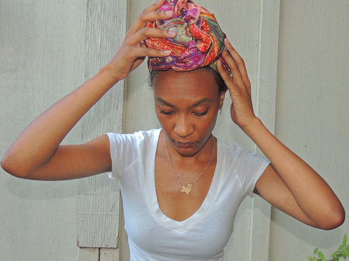 Cultural Appreciation - Head Wrap style inspired by Islamic and African head wrap traditions.  Learn more about the history of the styles we love here!
