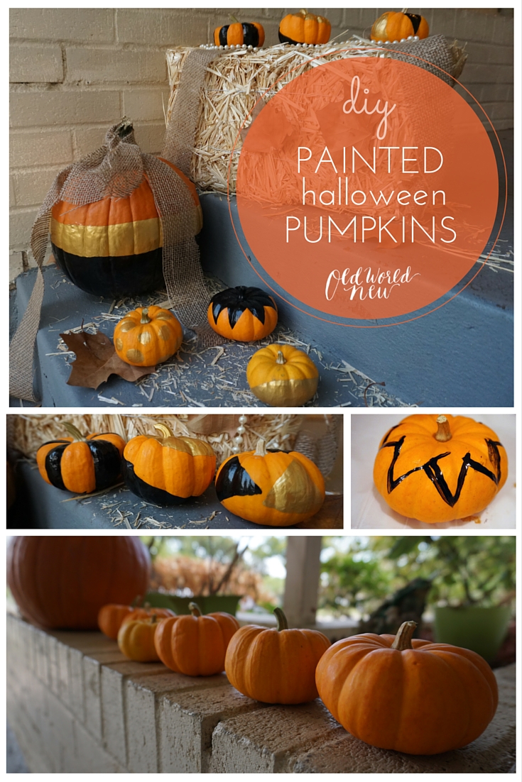 Diy painted halloween pumpkin via Old World New