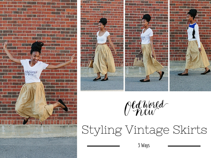 3 Ways to Style a Vintage Skirt - via Old World New