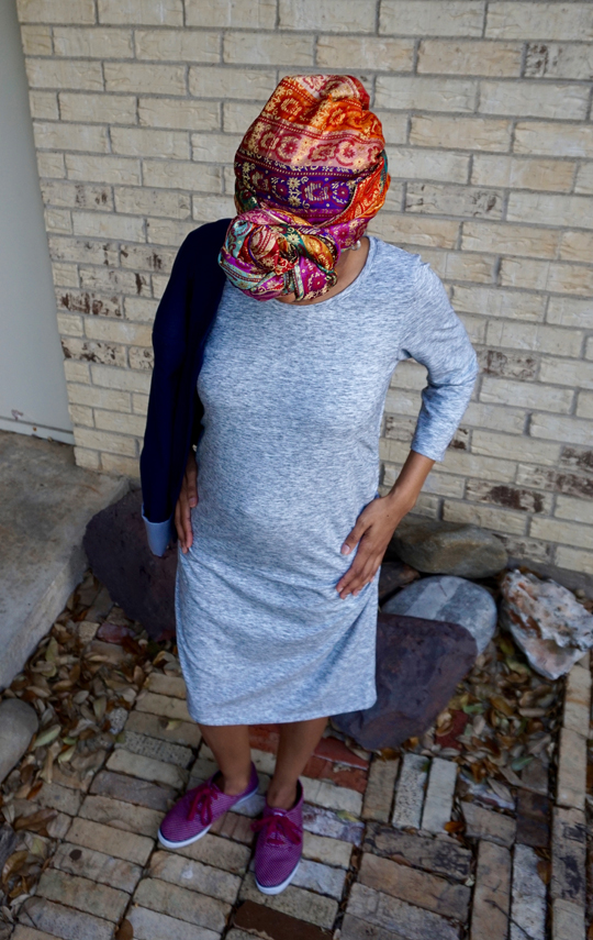 gray maternity dress 2