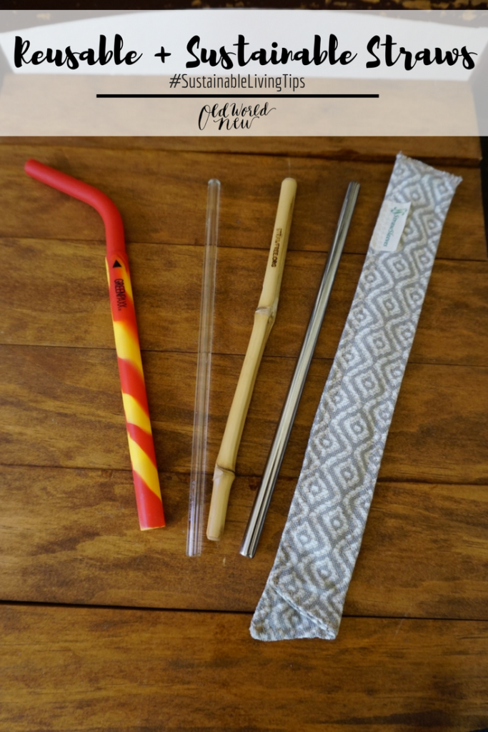 reusable straws - sustainable living tips