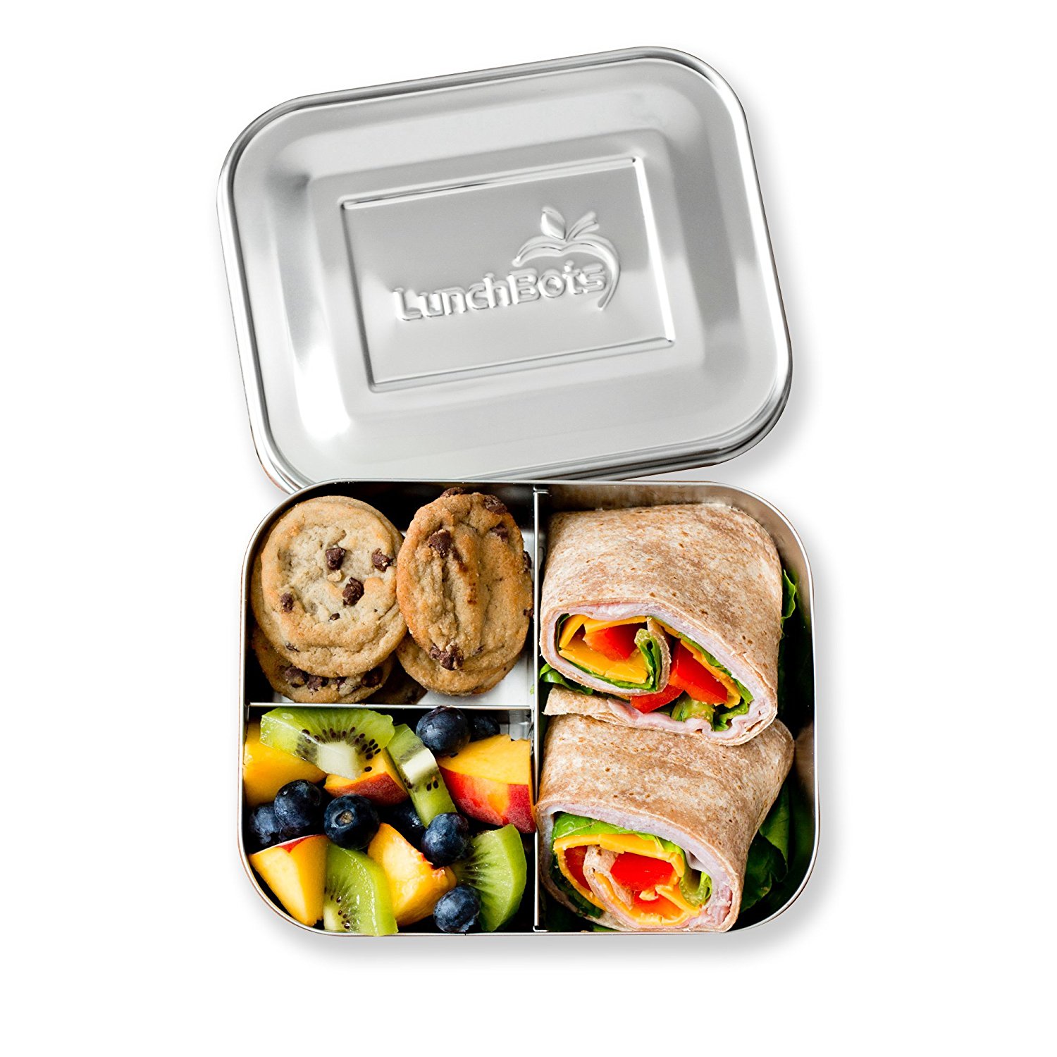 sustainable eco-friendly stainless steel lunch container ukonserve lunchbots trio II