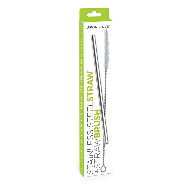 sustainable eco-friendly store ukonserve stainless steel straw and straw brush