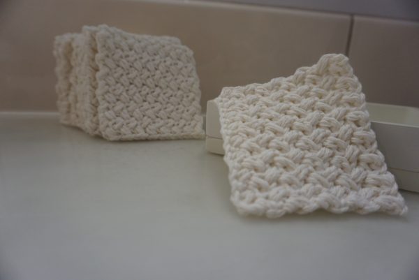 Old World New - set of 10 reusable facial scrubbie made from organic cotton